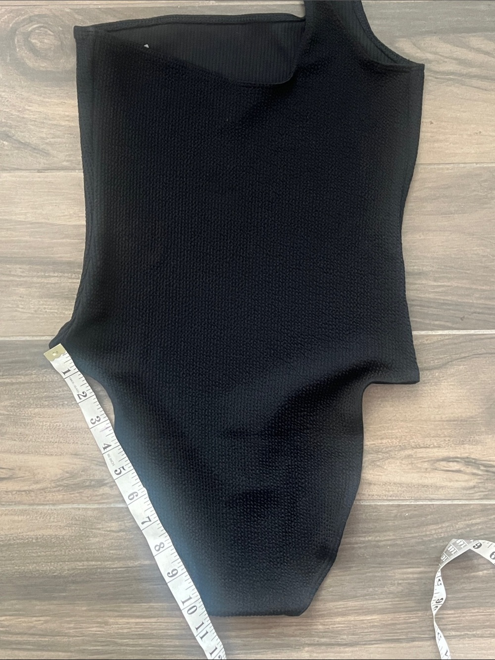 🆕 ASOS Black One-Shoulder Textured Bodysuit One Size - Picture 11 of 15